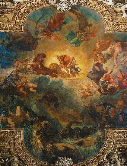 Eugene Delacroix Apollo slaying Python Spain oil painting art